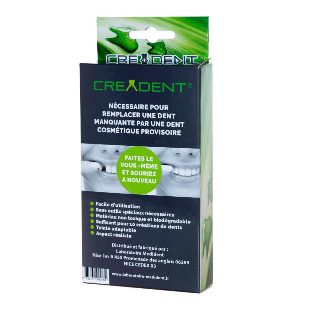 CREADENT Kit for replacing a missing tooth with a temporary cosmetic tooth