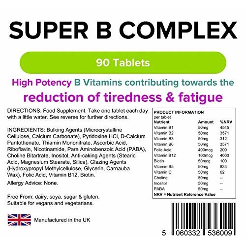 LINDENS Super Vitamin B Complex (NEW) Tablets (90 pack) 2