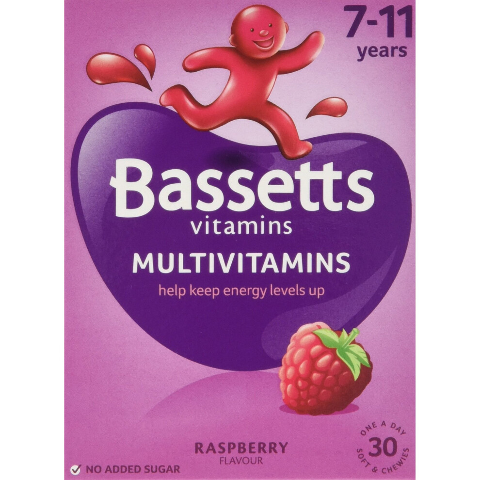 Bassetts Raspberry Flavour Soft And Chewy Multivitamins - Pack Of 5, Total 150