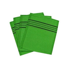Korean Italy Towel Exfoliating Bath Washcloth [4 Pcs] (Green) Techef Home