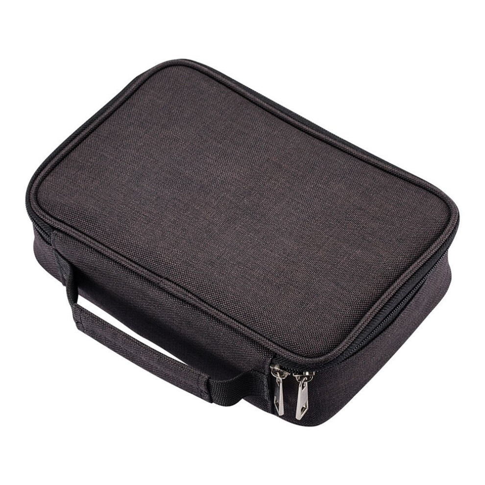 Amgomh Astuccio Matite 72 Slot Ampia Capacità Porta Penne Tasca Custodia Organizzatore Borsa Cancelleria Per Teenager, Studenti E Artisti (Nero)