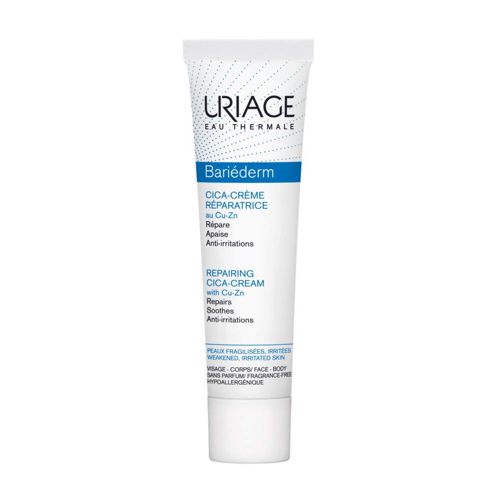Uriage Bariederm Repairing Cica-Cream with Cu-Zn Repairs Soothes, 40 ml
