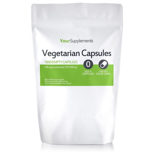 Your Supplements - Size 0 Empty Vegetarian Capsules - Pack of 1000