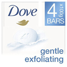 Dove Gentle Exfoliating Beauty Cream Bar, 4 x 100 g
