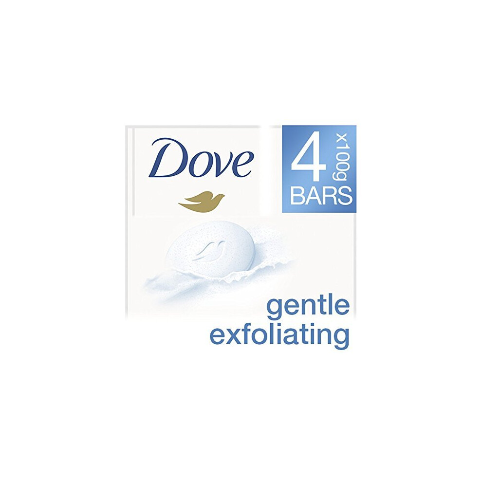 Dove Gentle Exfoliating Beauty Cream Bar, 4 x 100 g