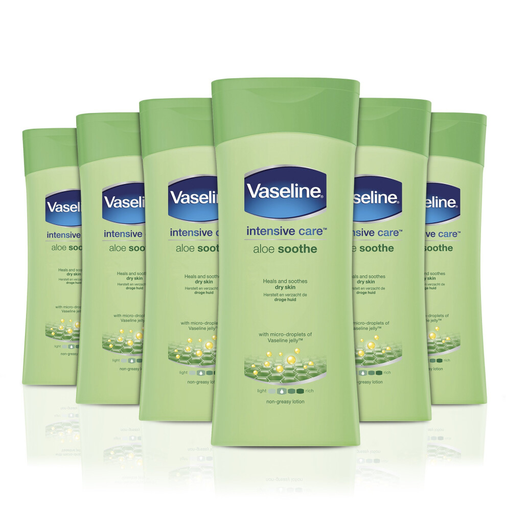 Vaseline Intensive Care Aloe Lotion 200 ml - Pack of 6