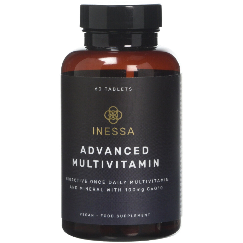 Inessa-Wellness Multivitamin With Coq10 100Mg, Vitamin D3 2000 Iu, K2 100Mcg, B Complex, Vitamins A 800Mcg, Folic Acid As 5-Mthf 400Mcg, Zinc 20Mg And Lutein In...