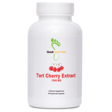 GoutandYou Tart Cherry Extract - Highly Potent- 1500 mg - 90 Vegetarian Capsules