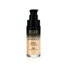Milani Conceal + Perfect 2 en 1 Base + Corrector para un Cutis Perfecto, Corrige Ojeras, Cubre Imperfecciones