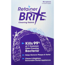 Retainer Brite Cleaning Tablets - 96 Tablets (New Formulation) RB-92 - Cleans, Brightens Orthodontic Appliances, Mouth Guards & Dentures
