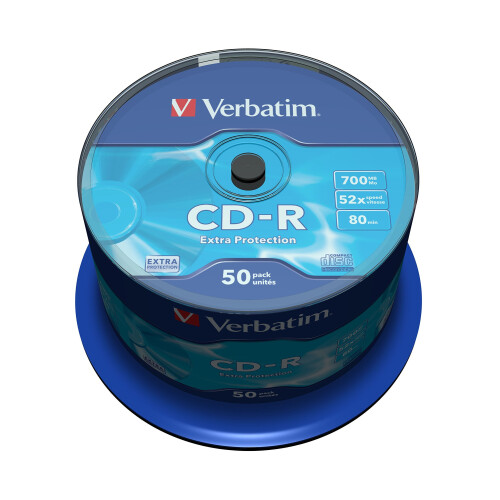 Verbatim Verbatim 43351 700MB 52x Extra Protection CD-R - 50 Pack Spindle
