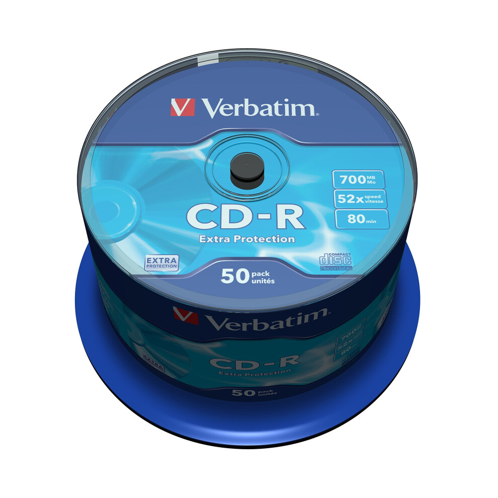 Verbatim 43351 700MB 52x Extra Protection CD-R - 50 Pack Spindle