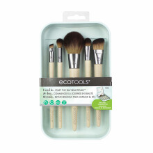 EcoTools, Starte Den Tag Schön Pinselset, 5-teiliges Set & Aufbewahrungsdose