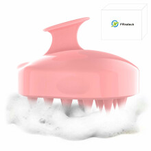 FREATECH Brosse de massage du cuir chevelu avec poils en silicone doux pour le soin du cuir chevelu et la croissance des cheveux Pommeau de douch