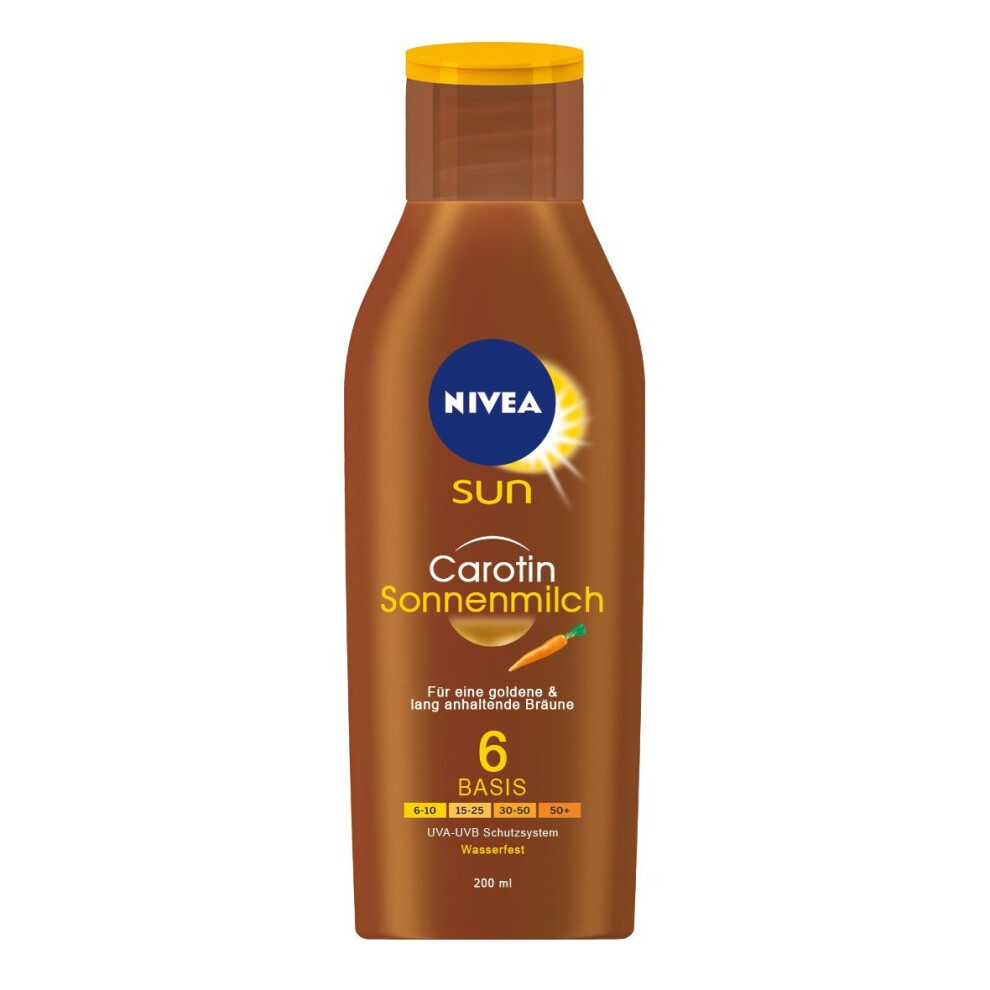 Nivea Sun Carotene SPF 6 Sun Milk, 2 Pack (2 x 200 ml)
