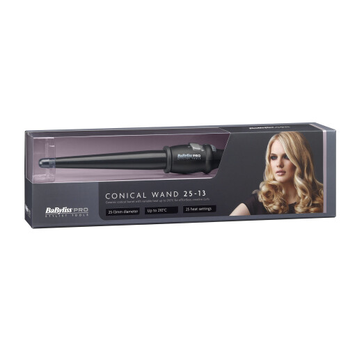 BaByliss Babyliss Pro 25-13 mm Black Conical Wand