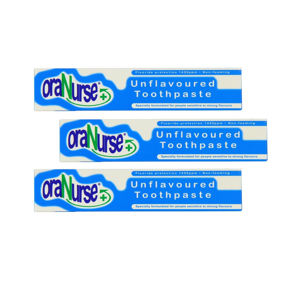Oranurse 3 Pack 50Ml Unflavoured Toothpaste By