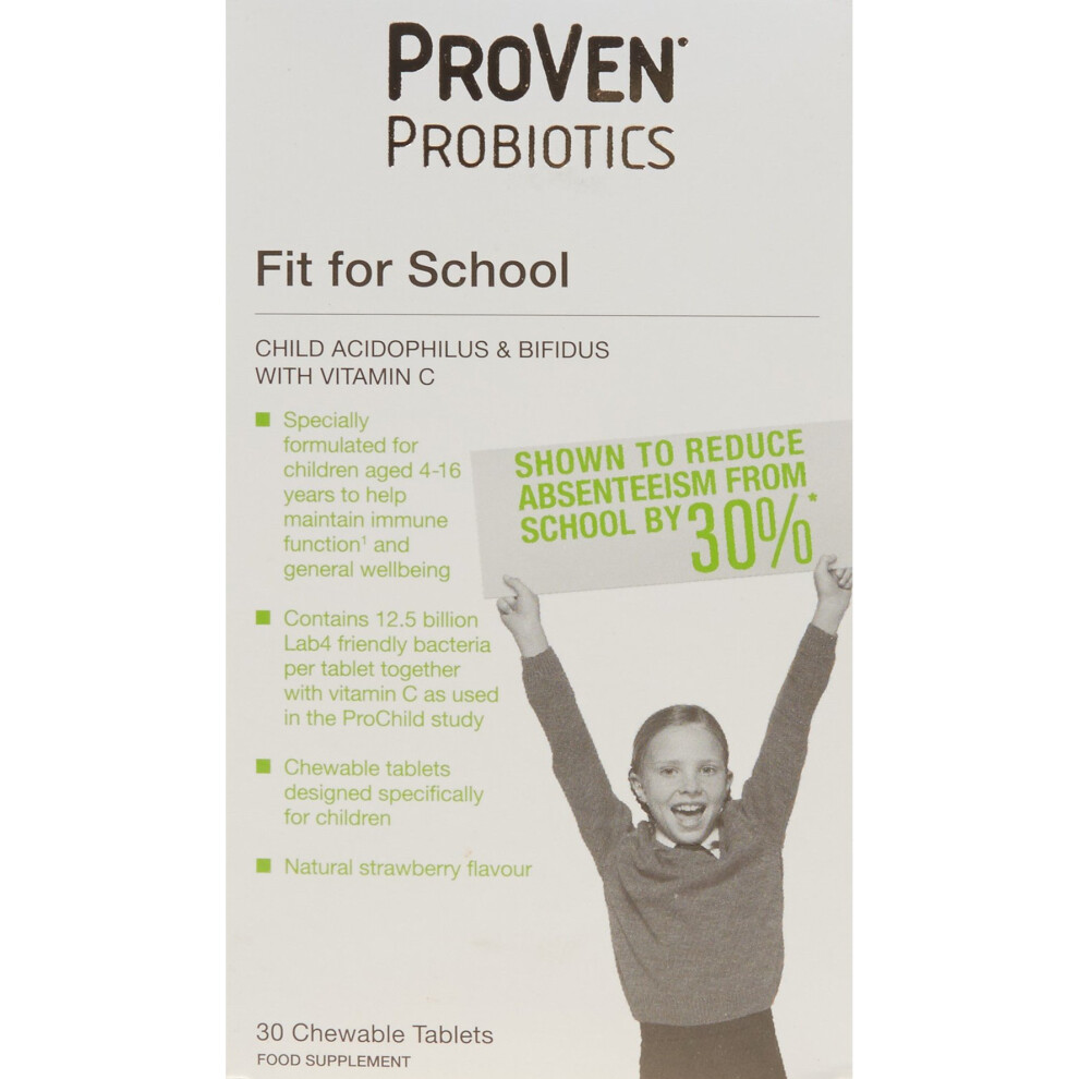Proven-Probiotics Proven Fit For School Probiotic Chewable Tablets - 30 Count
