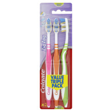 Zahnbürste - Colgate ZigZag Medium - Packung mit 3 - Wechselnde Borsten - Interdentalreinigung
