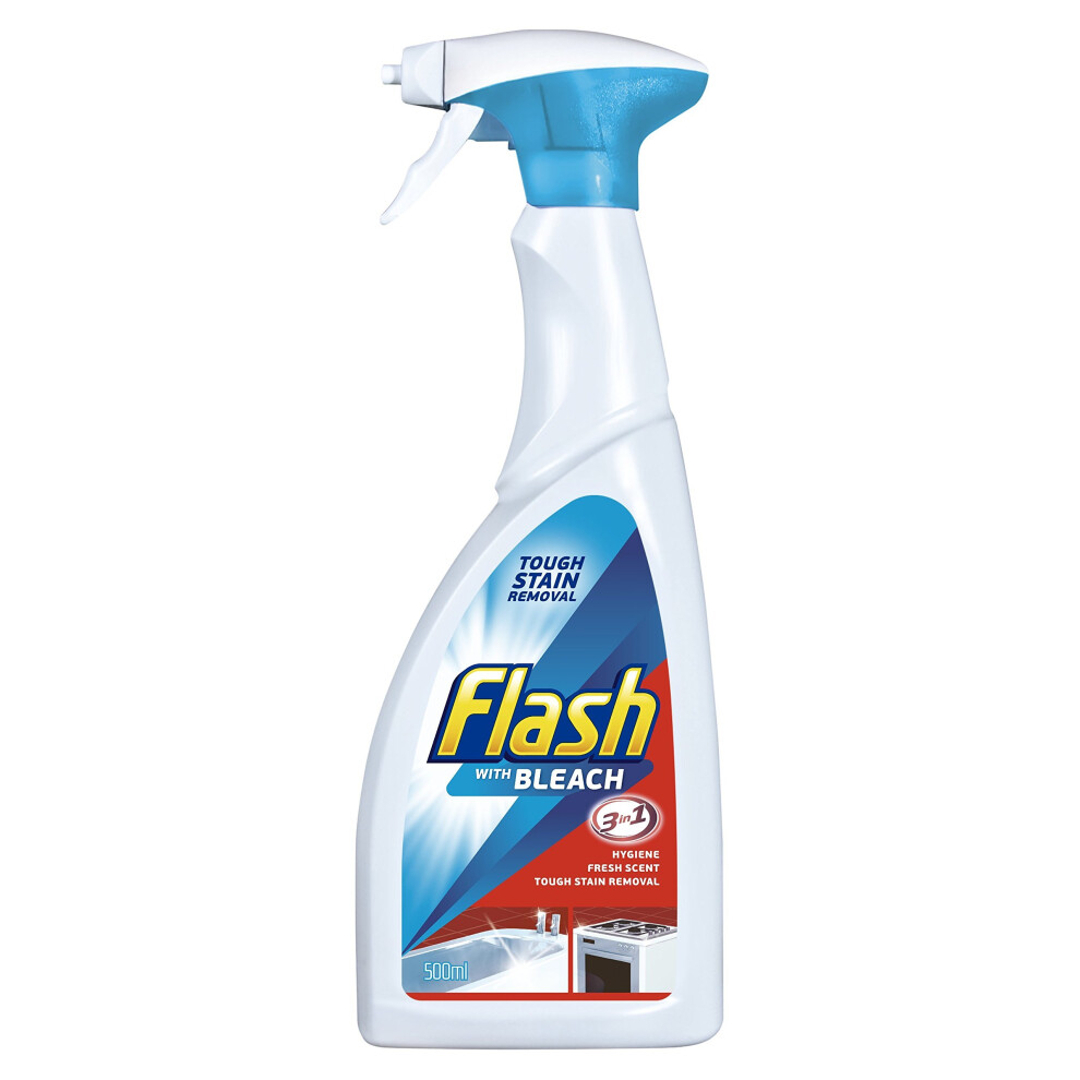 Flash with Bleach 3-in-1 Spray Cleaner, 500 ml