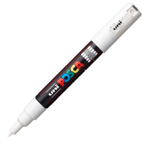 Uni-Ball uni-ball 17756000 Posca Extra Fine Tip Marker - White PC-1M Single Marker 1