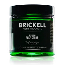 Esfoliante facial renovador masculino Brickell para homens Esfoliante facial esfoliante profundo natural e orgnico, formulado com contas de jojo