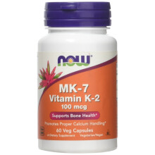 NOW Foods, MK-7 Vitamin K-2, 100 mcg, 60 Veg Kapseln