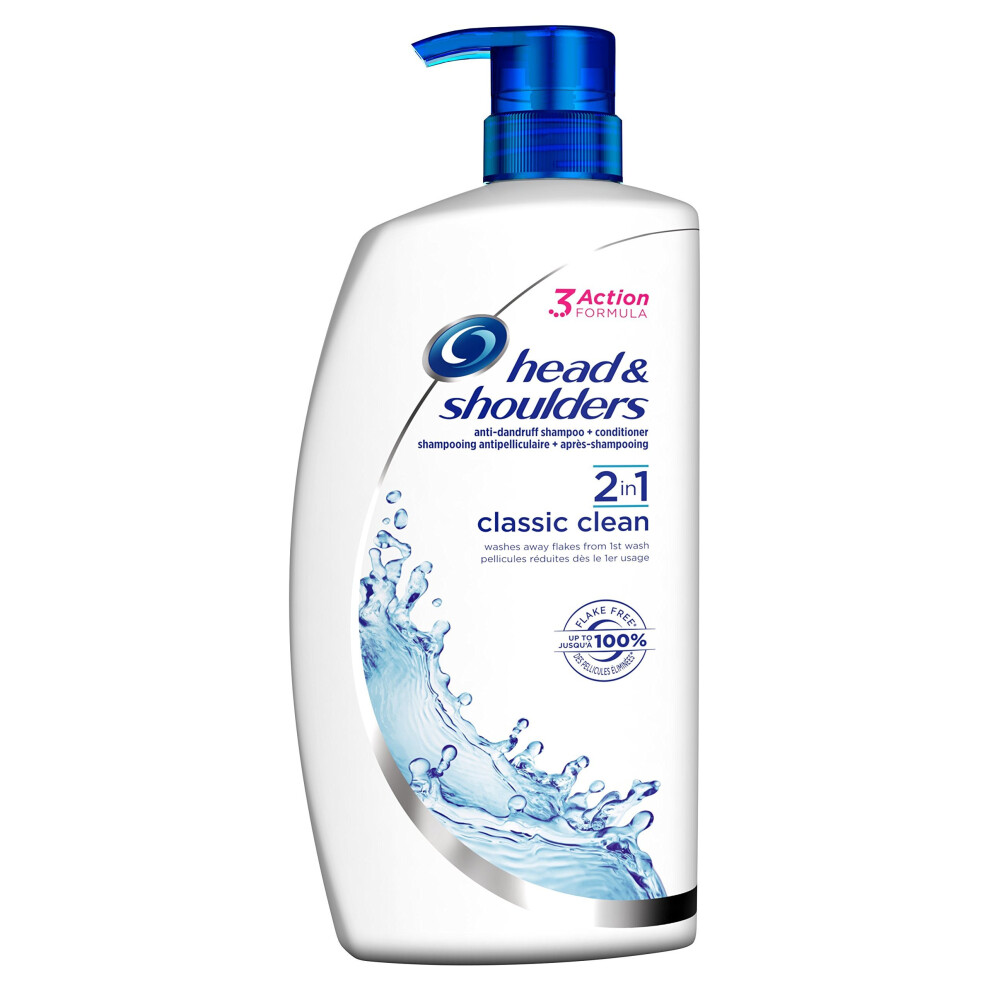 Head & Shoulders Classic Clean 2-in-1 Dandruff Shampoo and Conditioner, 1000 ml