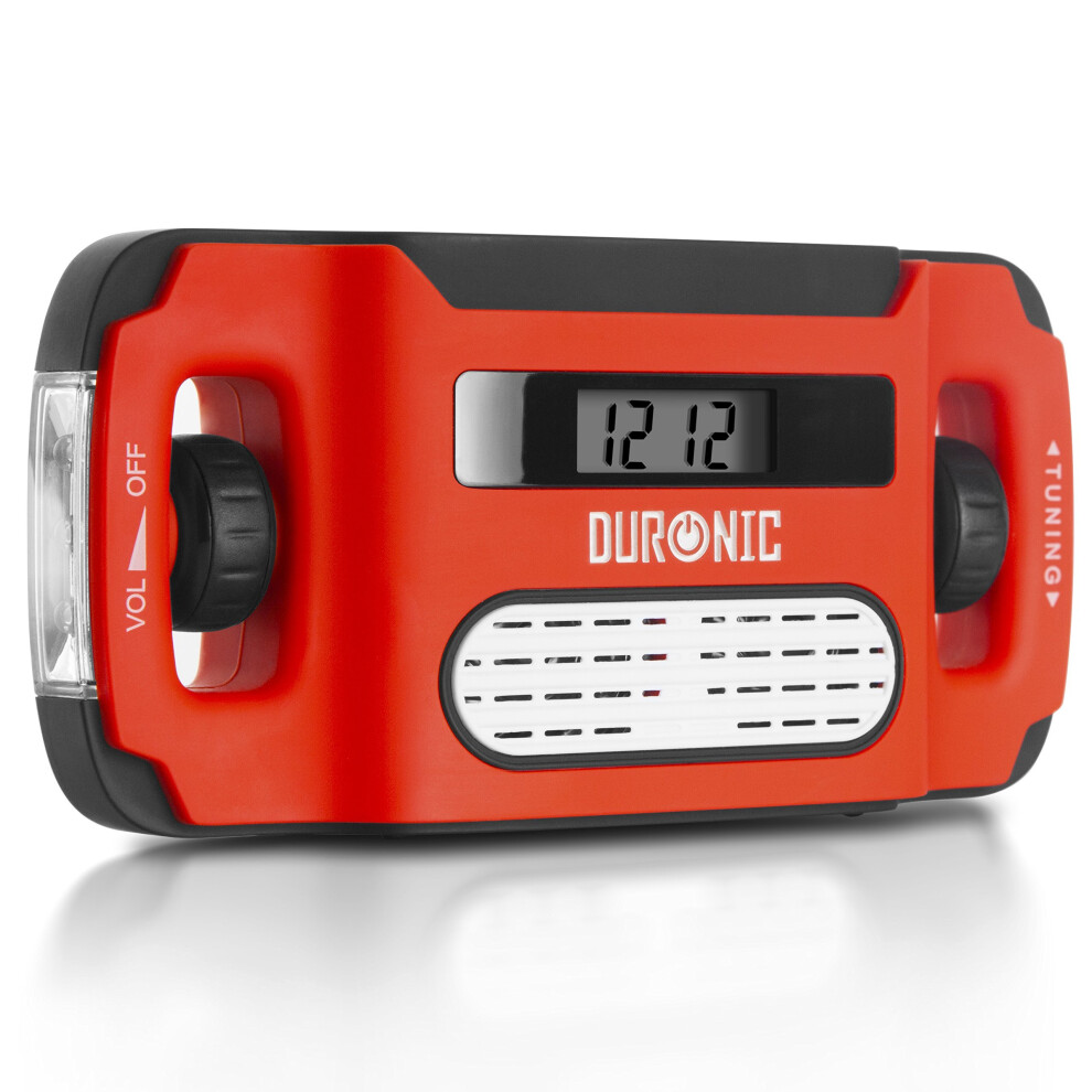 Phone charger Digital Display WindUp Solar Powered AM/FM Radio Alarm Clock Torch