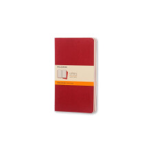 GROOT FORMATE LIJNENBOEK SOFT COVER KARTON ROOD