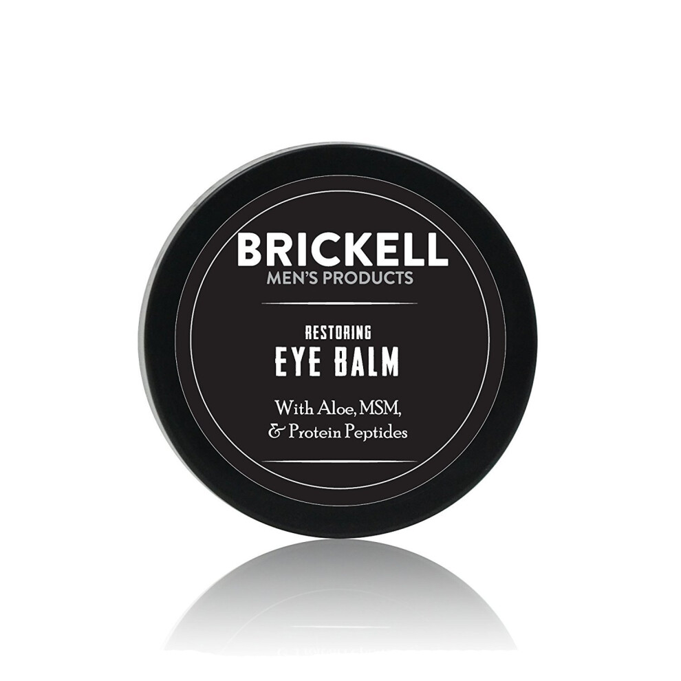 Brickell-Men's-Products Brickell Men's Restoring Eye For Men - Natural Anti Aging Eye Balm To Reduce Puffiness, Wrinkles, Circles, Under Eye Bags - .5 Oz Cream/Dark