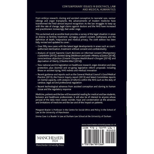 Medicine, patients and the law (Contemporary Issues in Bioethics) 2