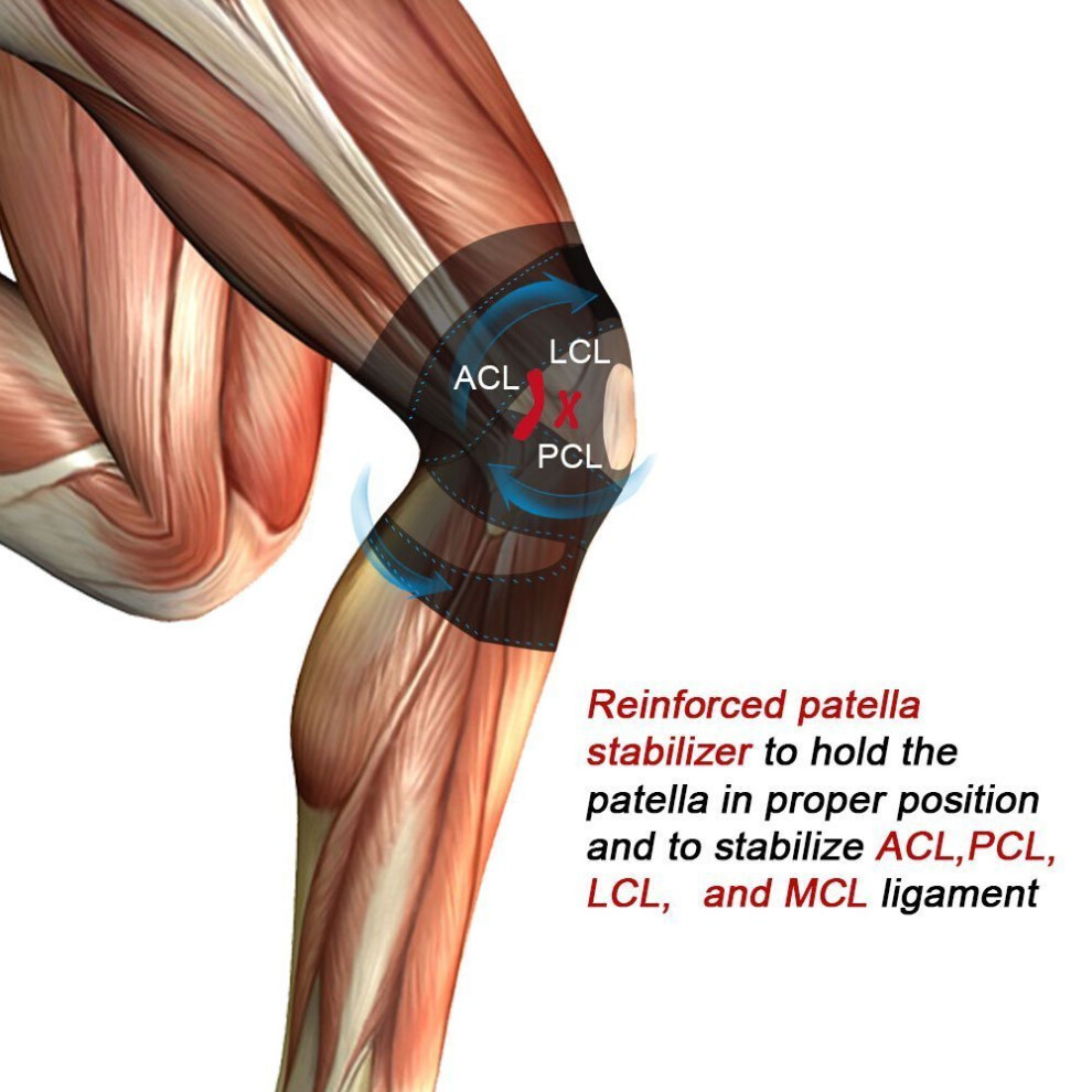 Knee Brace for Arthritis, ACL and Meniscus Tear,Open-Patella Stabiliser,  Adjustable Brace,Best kneepad Support for Sports Injury Rehabilitation 