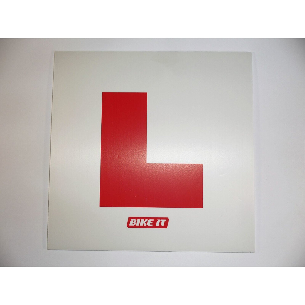Rigid Plastic L-Plate Motorcycle 125Cc Scooter 50Cc Learner Plate Cbt Red 5034862051516