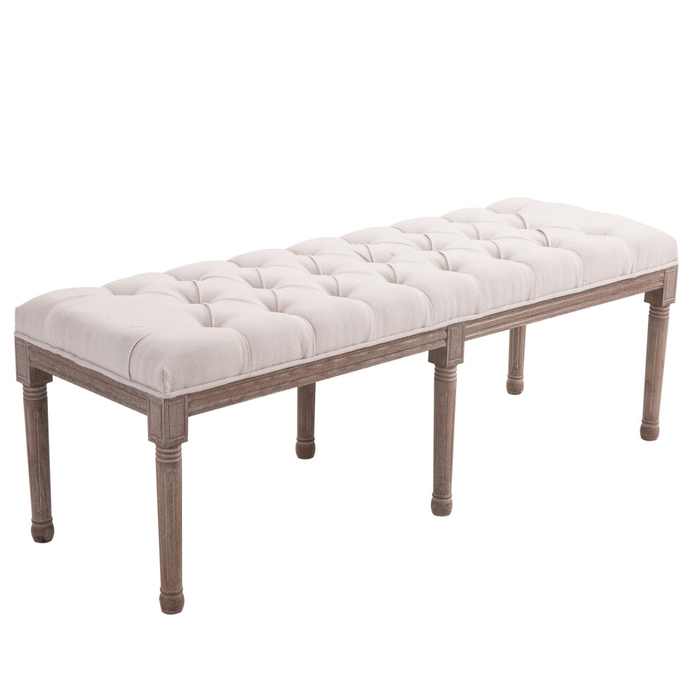 Homcom 3-Person Tufted Bench
