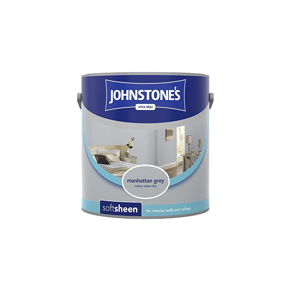 (Manhattan Grey, 2.5l) Johnstone's Soft Sheen Emulsion Paint