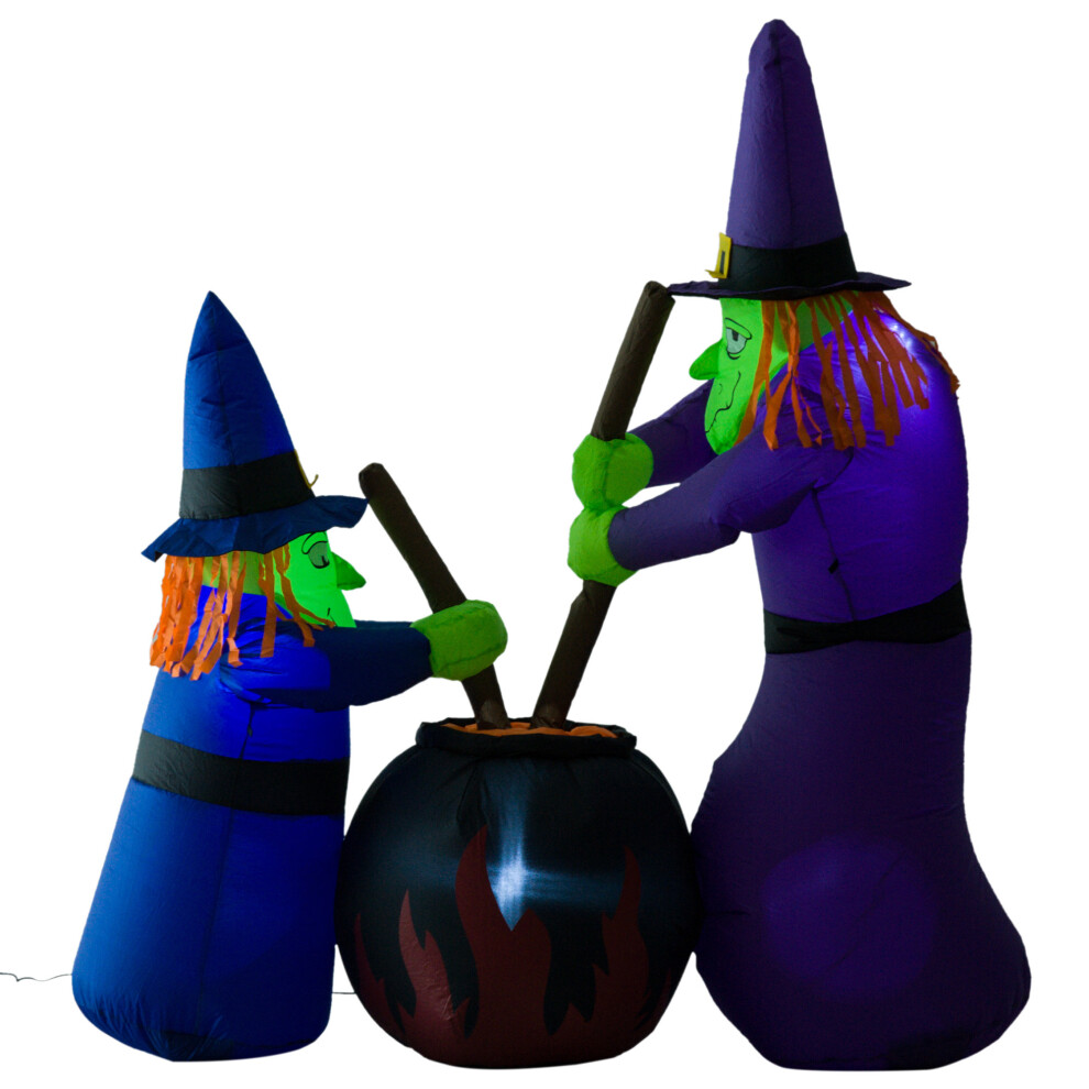 Homcom Witches Cauldron Display - 1.8M | Light-Up Inflatable Halloween