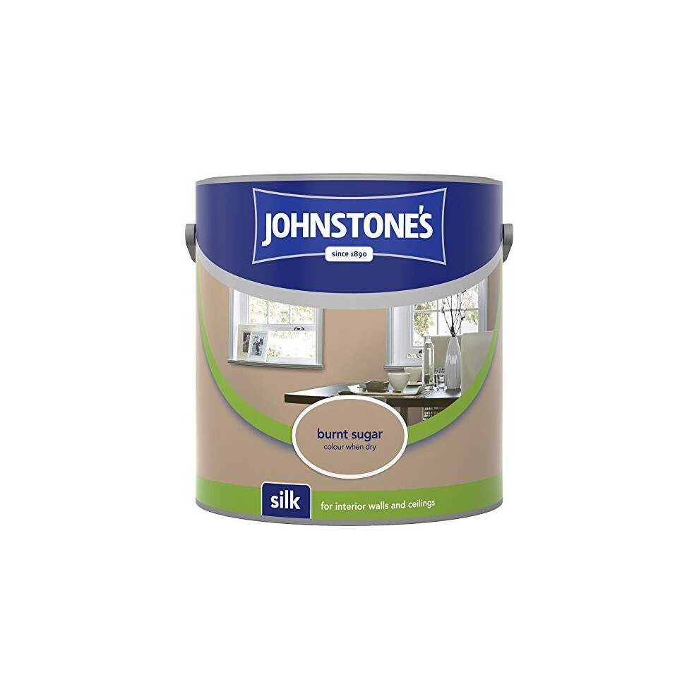 (Burnt Sugar, 2.5l) Johnstones Silk Emulsion Paint