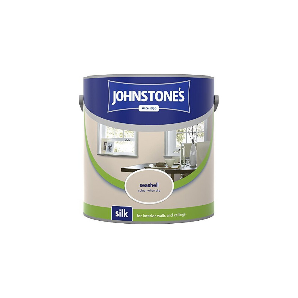 (Seashell, 2.5l) Johnstones Silk Emulsion Paint