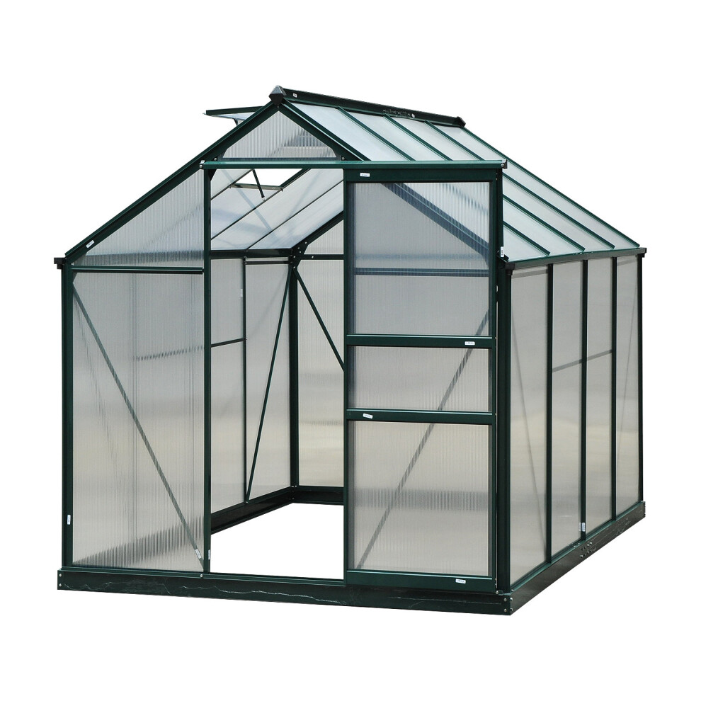 Outsunny Polycarbonate Clear Walk-In Garden Greenhouse