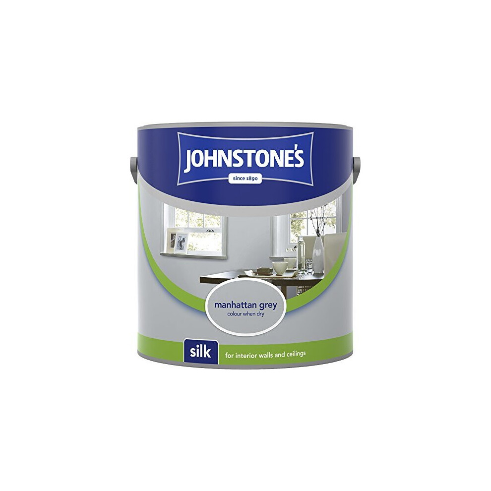 (Manhatten Grey, 2.5l) Johnstones Silk Emulsion Paint