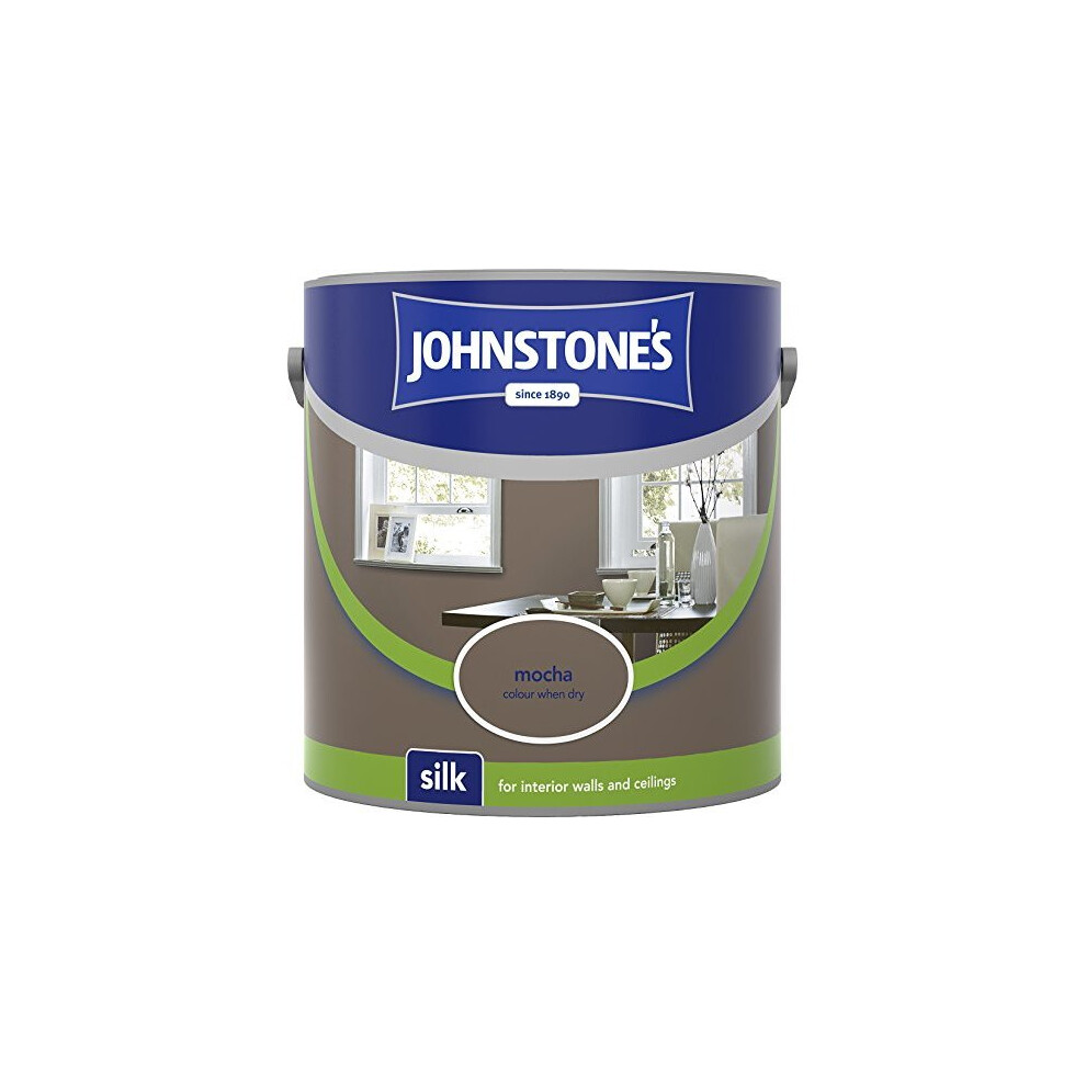 (Mocha, 2.5l) Johnstones Silk Emulsion Paint