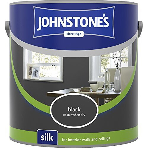 Johnstone's (Black, 2.5l) Johnstones Silk Emulsion Paint