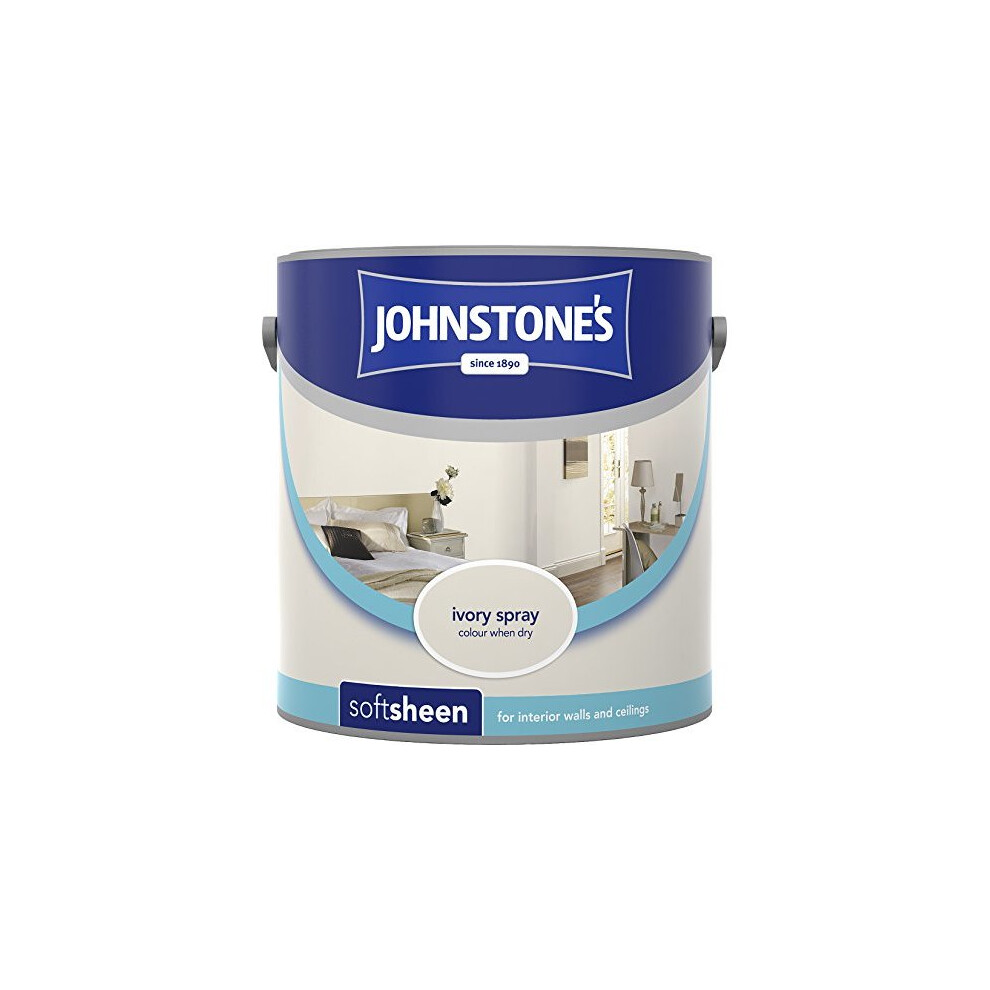 (Ivory Spray, 2.5l) Johnstone's Soft Sheen Emulsion Paint