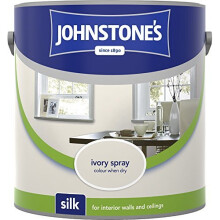(Ivory Spray, 2.5l) Johnstones Silk Emulsion Paint