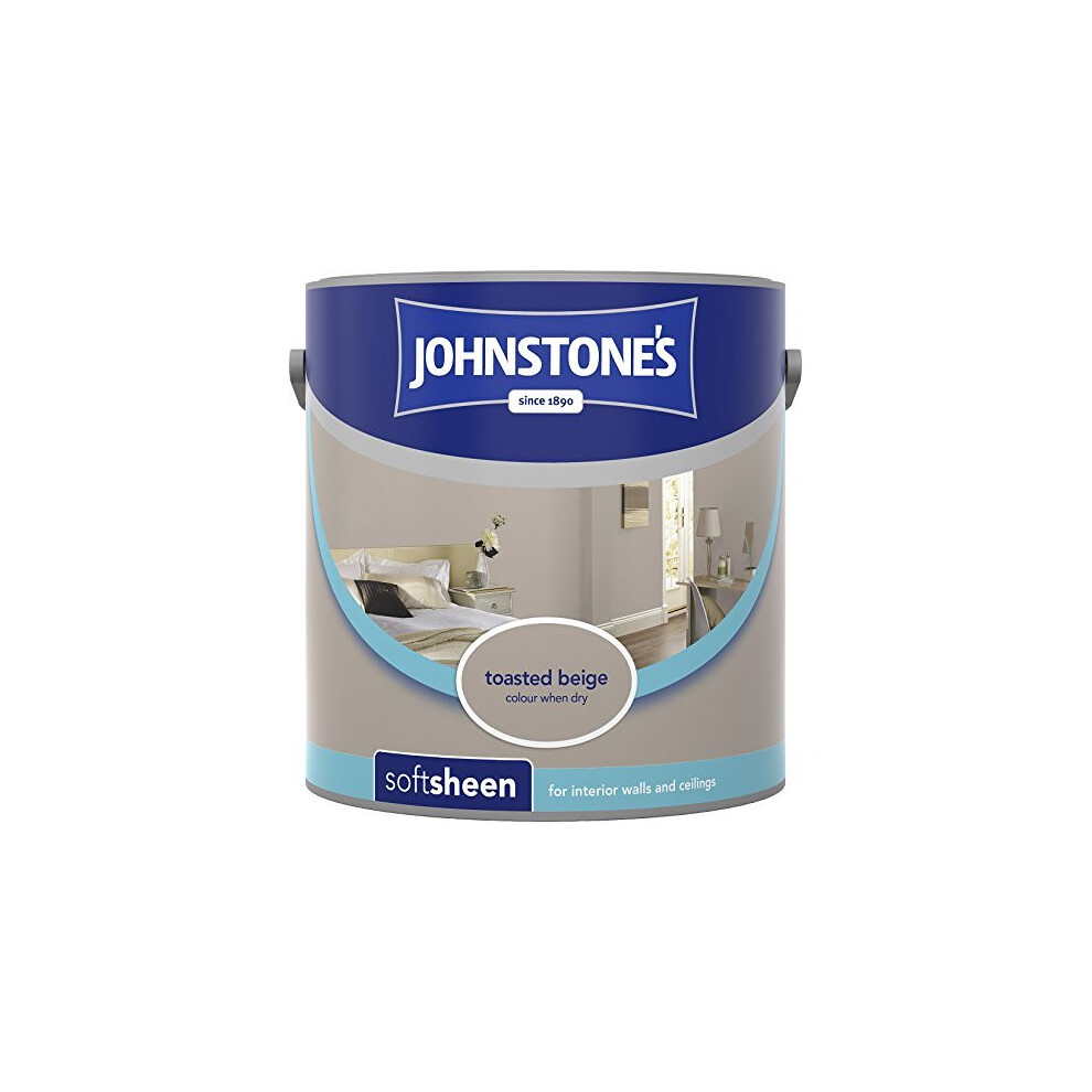 (Toasted Beige, 2.5l) Johnstone's Soft Sheen Emulsion Paint