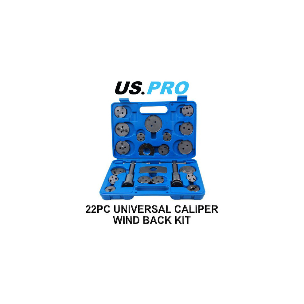 US PRO 22pc Universal Brake Piston Caliper Wind Back Tool Kit 6216