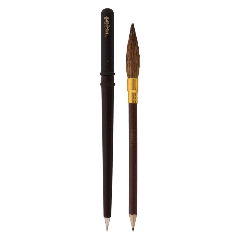 Harry Potter Wand and Broom Pen and Pencil Stationery Set