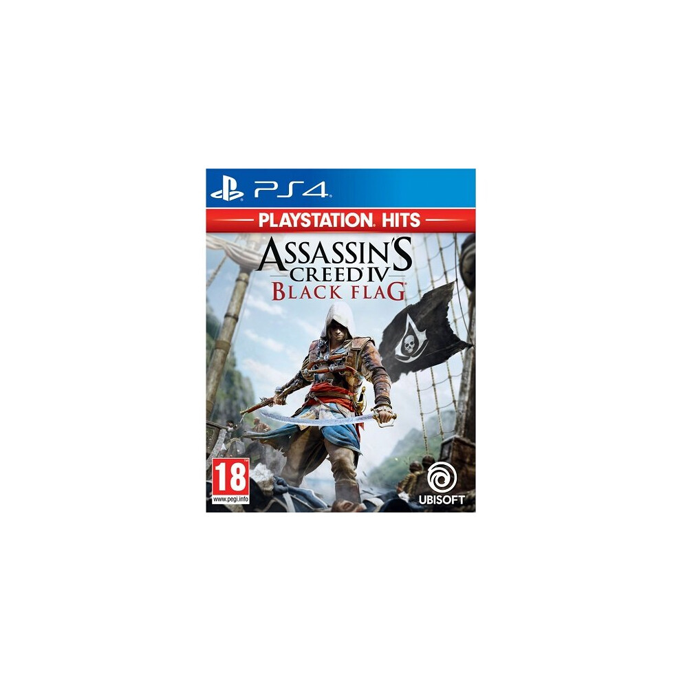 Ubisoft Assassin's Creed Iv (4) Flag (Playstation Hits) Ps4 Game Black
