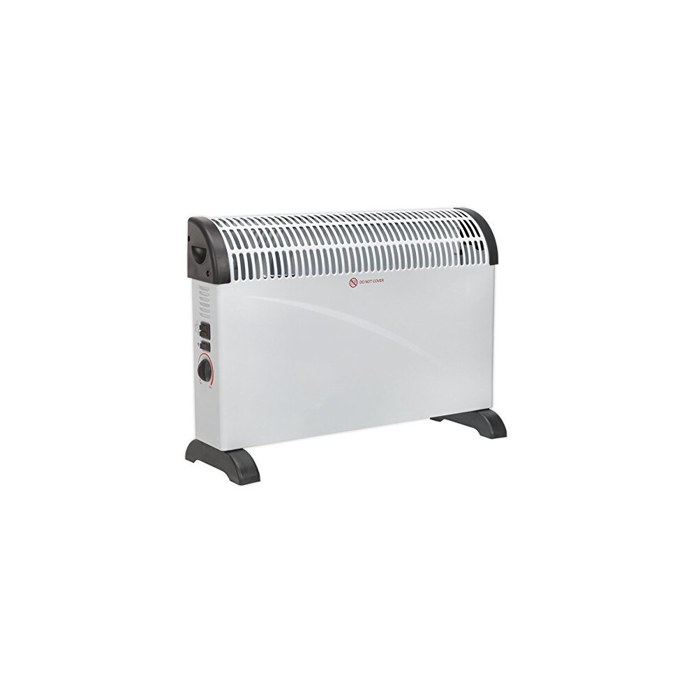 Sealey CD2005T Convector Heater 2000W 3 Heat Settings Thermostat Turbo Fan